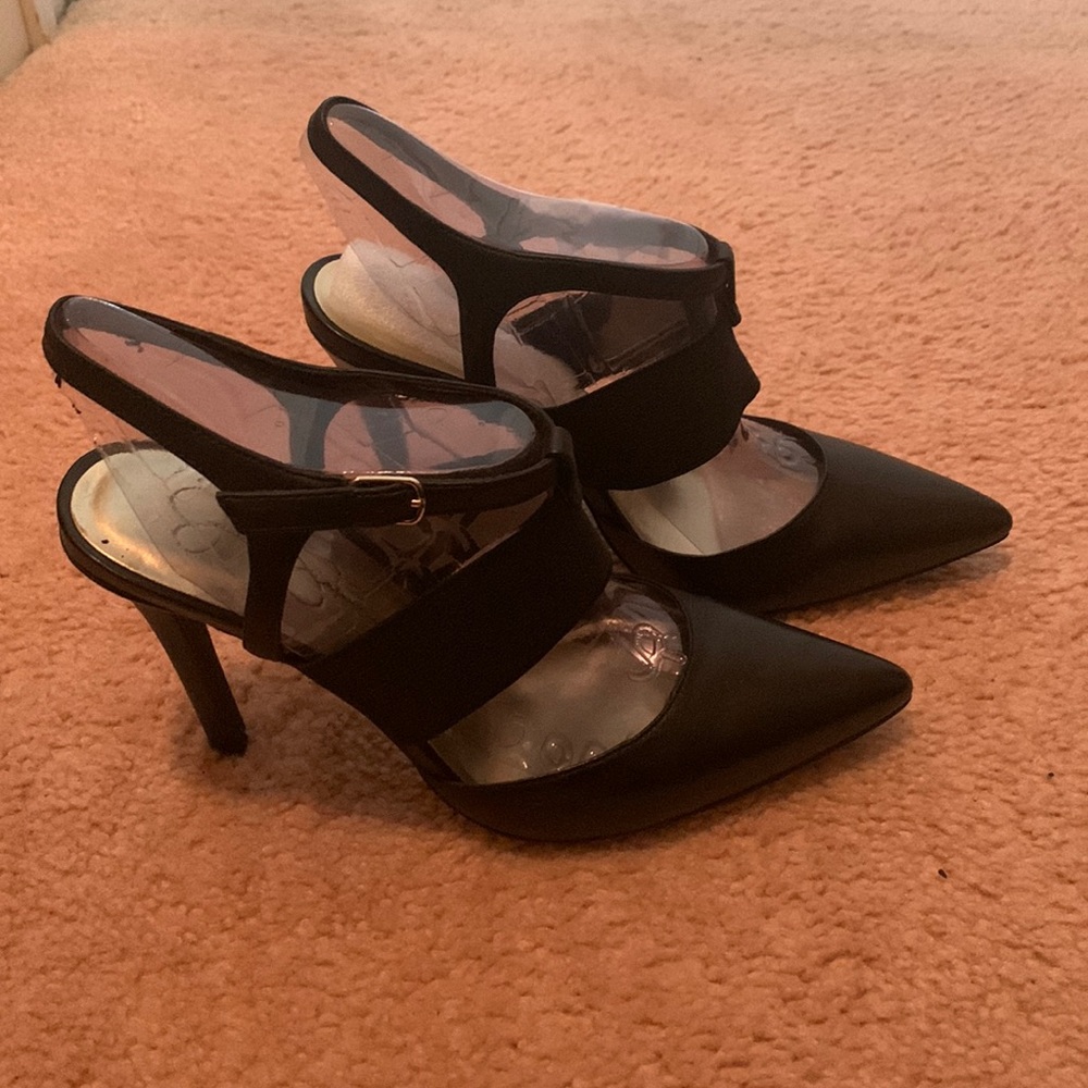 Jessica Simpson Black Nappa Angel / Elastic Colbee Size 9 brand new without box